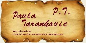 Pavla Taranković vizit kartica